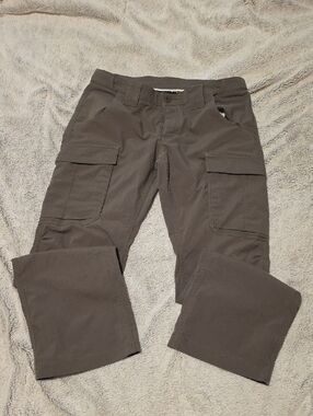 Under Armour Women's Straight-Leg Cargo Pants in Olive Green